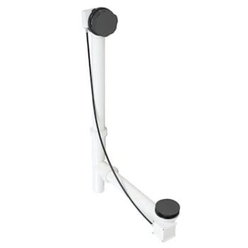 Image for Westbrass 27" Cable Drive Bath Drain Rotary Overflow Up Stopper White Poly Black from HD Supply