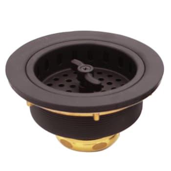 Westbrass 3-1/2" Wing Nut Style Large Kitchen Sink Basket Strainer Bronze