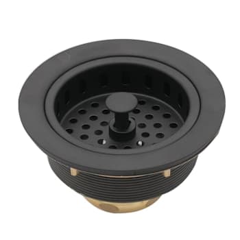 Westbrass 3-1/2" Post Style Kitchen Basket Strainer In Oil Rubbed Bronze