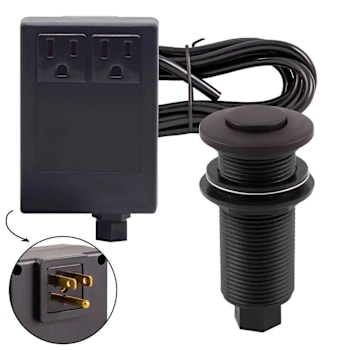 Westbrass Garbage Disposal Air Switch And Dual Outlet Control Box In Bronze