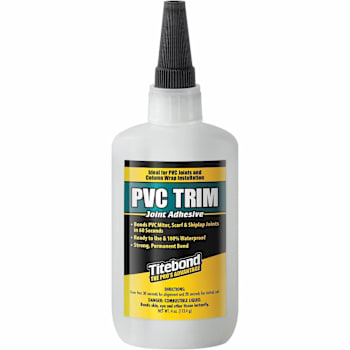 Titebond PVC Trim Joint Adhesive, 4 Oz. Bottle, Package Of 10