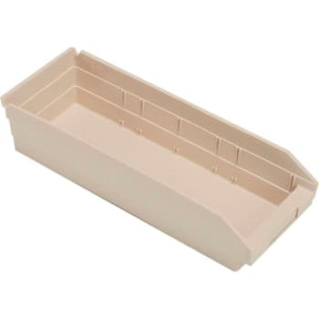 Quantum Storage Systems Economy Shelf Bin, 17-7/8x6-5/8x4", Ivory, Case Of 20
