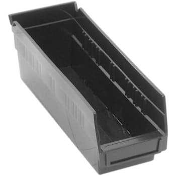 Quantum Storage Systems Economy Shelf Bin, 11-5/8x4-1/8x4", Black, Case Of 36