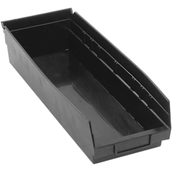 Quantum Storage Systems Economy Shelf Bin, 17-7/8x6-5/8x4", Black, Case Of 20