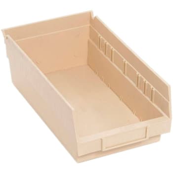 Quantum Storage Systems Economy Shelf Bin, 11-5/8x6-5/8x4", Ivory, Case Of 30
