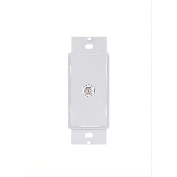 Titan3 1-Gang Catv Plastic Wall Plate Insert, Textured/Paintable Finish, White