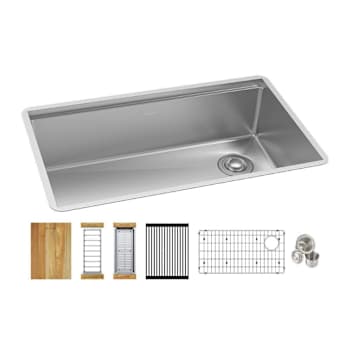 Image for Elkay Crosstown 16 Gauge Workstation Stainless Steel Single Undermount Sink Kit from HD Supply