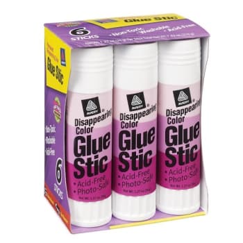 Image for Avery® 1.27 Oz Purple Disappearing Color Permanent Glue Sticks Pack Of 6 from HD Supply