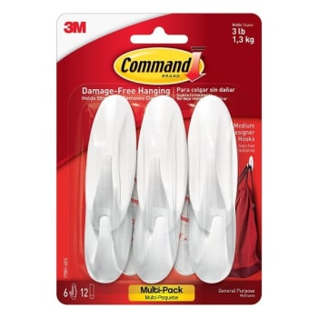Image for 3m™ Command™ Medium General Purpose Hooks, Pack Of 6 from HD Supply