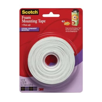 Image for Scotch® White Foam Mounting Tape 1/2" X 150" from HD Supply