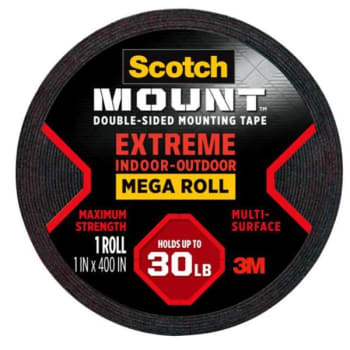 Scotch® Heavy-Duty Interior/Exterior Double-Sided Mounting Tape 1" X 400"