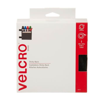 Velcro® Black Sticky Back Tape Roll 3/4" X 15'