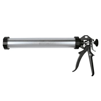 Irion Sausage Caulk Gun, Aluminum Barrel, 14-1 Thrust Ratio, 20 Oz.