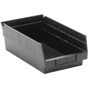 Quantum Storage Systems Economy Shelf Bin, 11-5/8x6-5/8x4", Black, Case Of 30