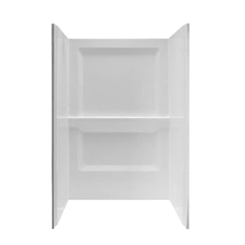 Mustee Durawall 48"Wx34"Dx73-1/4"H White Shower Wall Surround