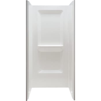 Mustee Durawall 32" Wx73.25" H 3-Piece Direct To Stud Fiberglass Wall White