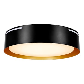 Image for Sylvania 13" LED Round Flush Mount Ceiling Light, 5 CCT Select, Black And Gold from HD Supply