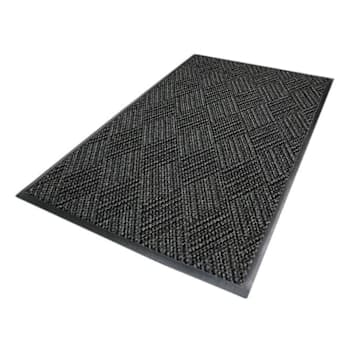 M+a Matting Waterhog® Diamondcord Mat Charcoal 3'X6' Smooth Backing
