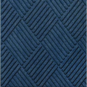 M+a Matting Waterhog® Diamond Classic Mat Navy 4'X6' Smooth Backing