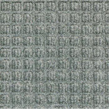 M+a Matting Waterhog® Squares Classic Mat Medium Grey 4'X8' Smooth Backing