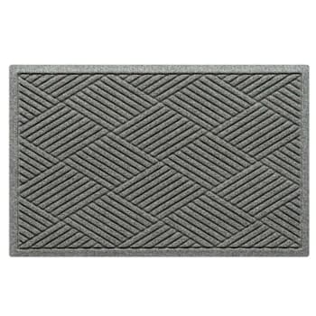 M+a Matting Waterhog® Diamond Fashion Mat Medium Grey 4'X8.4' Smooth Backing