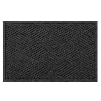 M+a Matting Waterhog® Diamond Classic Mat Charcoal 2'X3' Smooth Backing