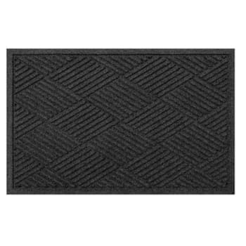 M+a Matting Waterhog® Diamond Classic Mat Charcoal 4'X6' Smooth Backing