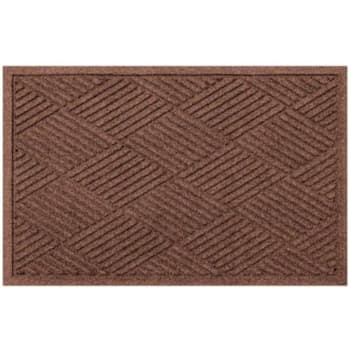 M+a Matting Waterhog® Diamond Fashion Mat Dark Brown 4'X8.4' Smooth Backing