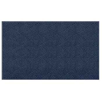 M+a Matting Waterhog® Diamond Classic Mat Navy 3'X4' Smooth Backing