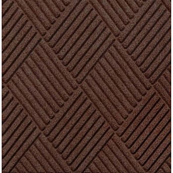 Image for M+a Matting Waterhog® Diamond Classic Mat Dark Brown 2'X3' Smooth Backing from HD Supply