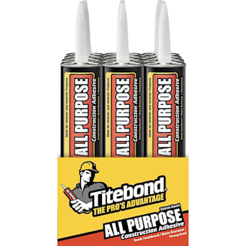 Titebond Solvent-Based All Purpose Construction Adhesive, 10 Oz., Package Of 12