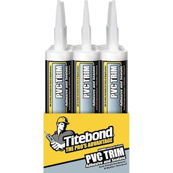 Titebond PVC Trim Adhesive And Sealant, 9.5 Oz. Cartridge, Package Of 12