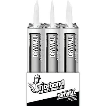 Titebond Contractor Grade Drywall Adhesive, 28 Oz. Cartridge, Package Of 12