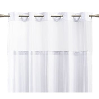 Image for Standard Textile Ames Herringbone Shower Curtain, Hook-Free Polyester, 72'X80'' ADA from HD Supply