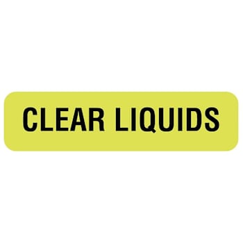 Rrd Clear Liquids Nutrition Communication Labels 1-1/4"X5/16"
