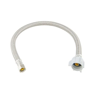Image for Brasscraft Braided Polymer Toilet Connector, 3/8" Comp X 7/8" Ballcock Nut X 20" from HD Supply