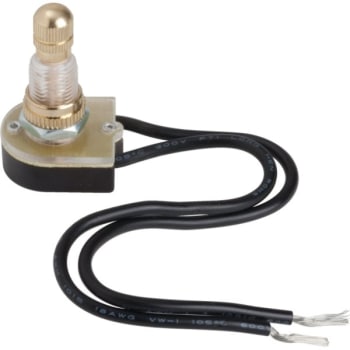 Image for Satco 6 Amp 1-Pole On-Off Brass Rotary Switch from HD Supply