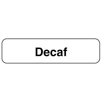 Rrd Decaf Beverage Labels 1-1/4" X 5/16"