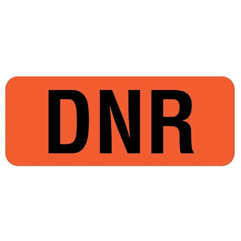 Rrd Dnr Code Status Label 1-1/4" X 5/16"