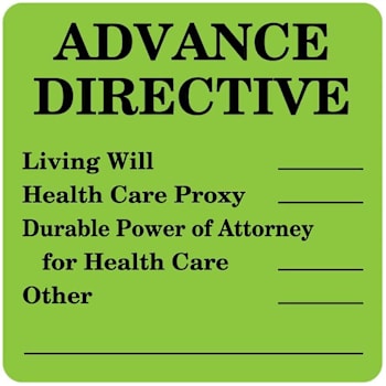 Rrd Advanced Directive Label 2-1/2" X 2-1/2"