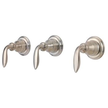 Image for Pfister Avalon 3-Handle Tub & Shower Faucet Replacement Handles Brushed Nickel from HD Supply