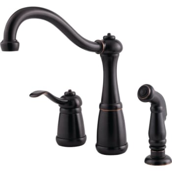 Pfister Marielle 1-Handle Kitchen Faucet with Side Spray in Tuscan Bronze