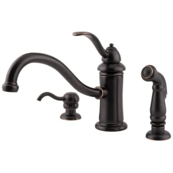 Pfister Marielle 1 Handle Kitchen Faucet With Spray Dispenser In Bronze 3 Hole Hd Supply