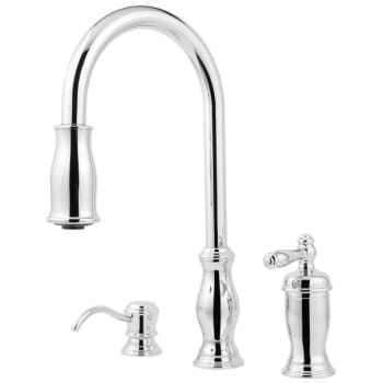 Image for Pfister Hanover 1-Handle Pull-Down Kitchen Faucet With Dispenser 2 Hole/3 Hole from HD Supply