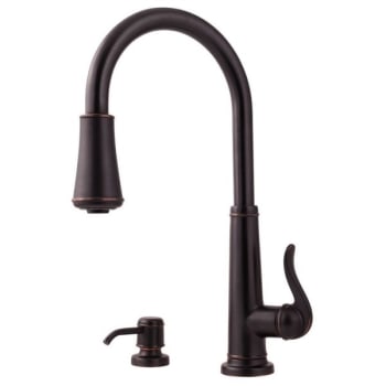 Image for Pfister Ashfield 1-Handle Pull-Down Kitchen Faucet with Dispenser in Bronze from HD Supply