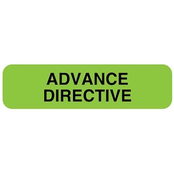 Rrd Advance Directive Label 1-1/4" X 5/16"