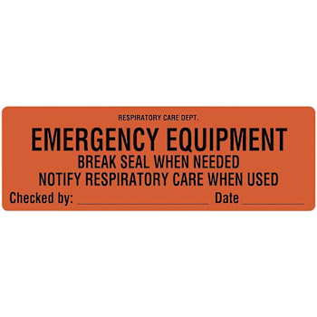 Rrd Emergency Equipment Label 6" X 2"