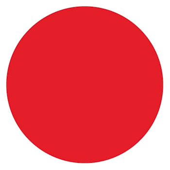 Rrd Perm. Paper Circles 1" Red