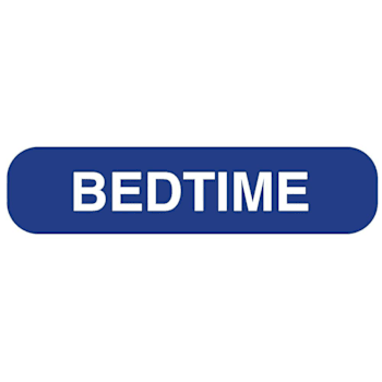 Rrd Bedtime Medication Instruction Label 1-5/8" X 3/8"