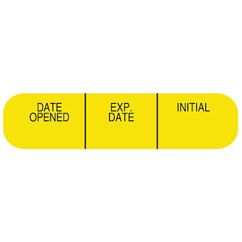Rrd Date Open Exp Date In Medication Instruction Label 1-5/8" X 3/8"
